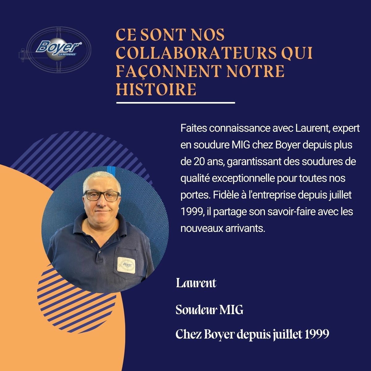 Laurent soudure MIG chez Boyer