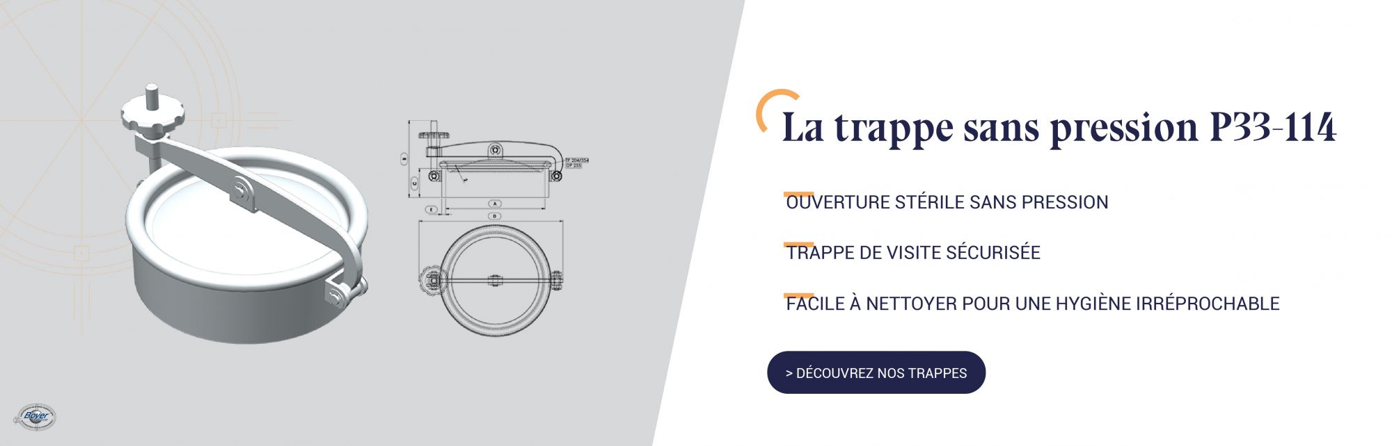 trappe sans pression p33-144 boyer
